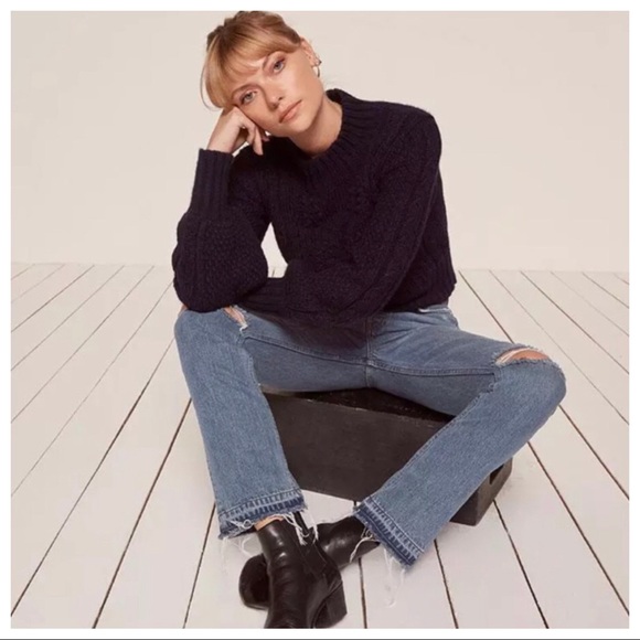 🥂SOLD REFORMATION Winona Mid Rise Jeans CELTIC - Picture 2 of 8